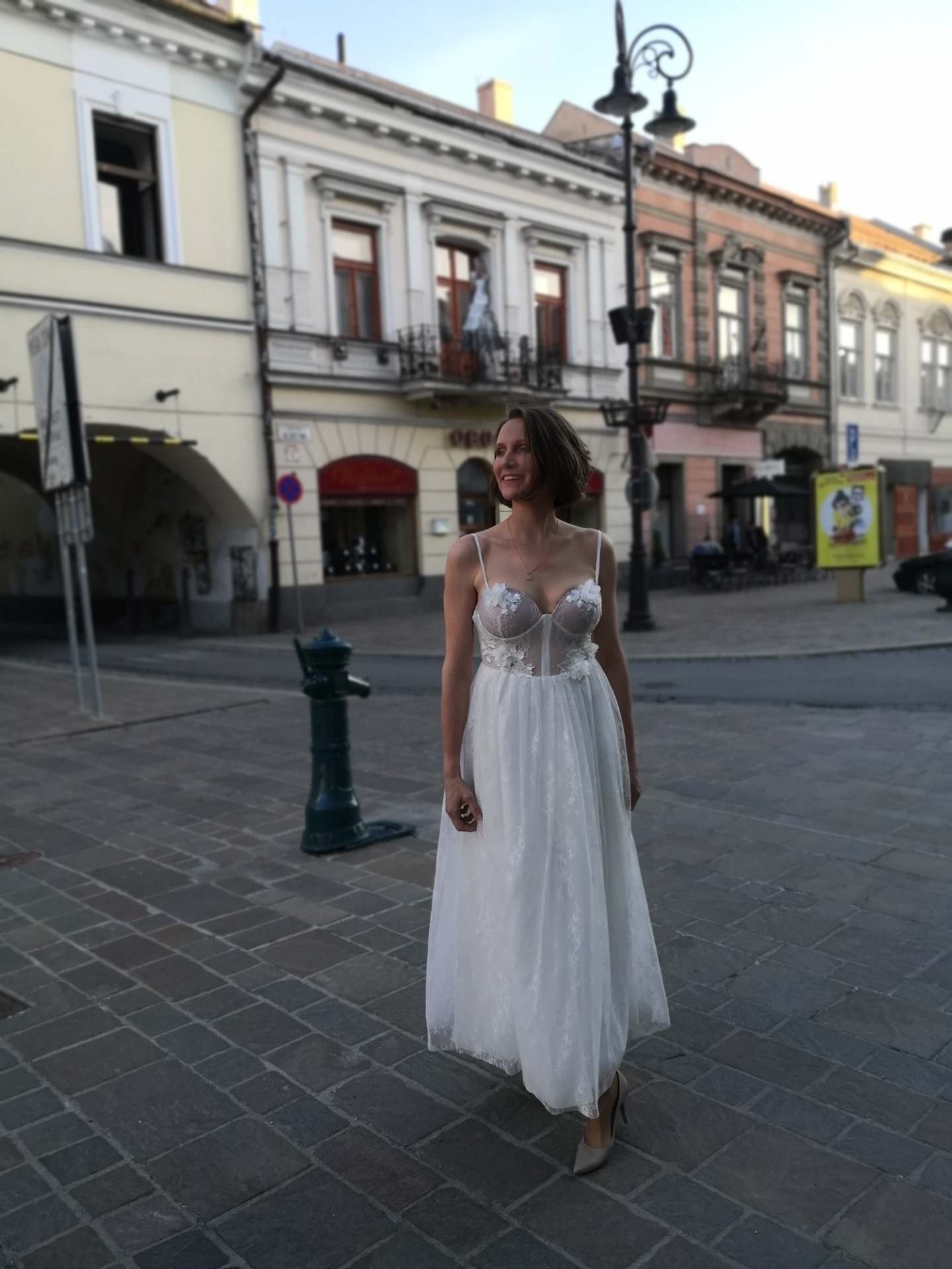 Korzetové popolnočné šaty AGÁTA s 3/4 čipkovanou sukňou